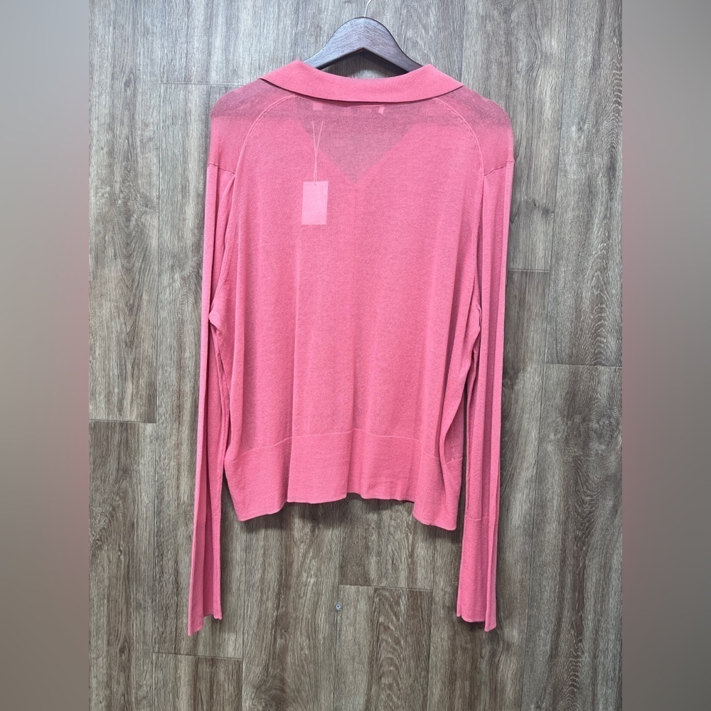 Vince Pink Cotton Cardigan - Picture 2 of 10